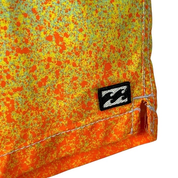 Billabong Laybacks Swim Trunks Men’s Size M – Orange Blue Gradient Board Shorts - Picture 5 of 11